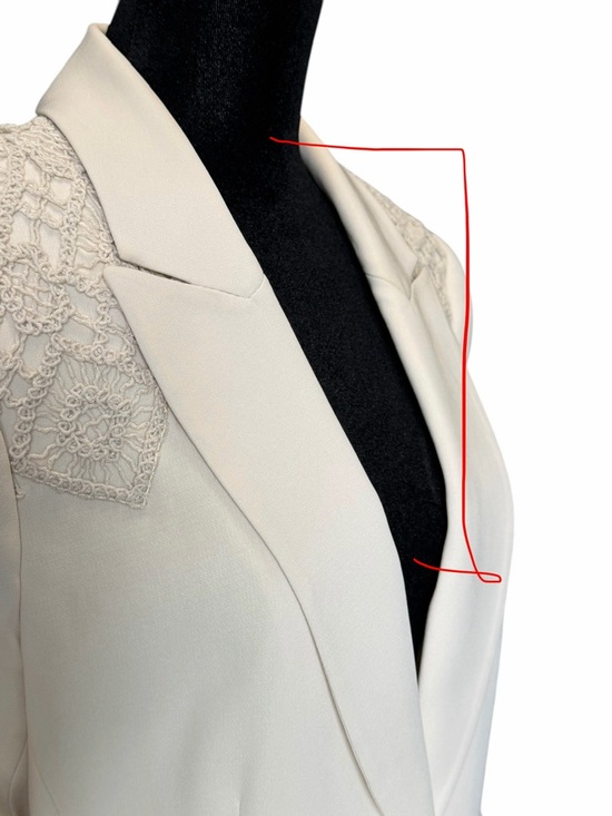 Cinq A Sept Crochet Lace Cheyenne Blazer Ivory Cream Neutral Quiet Luxury Spring - Picture 11 of 15